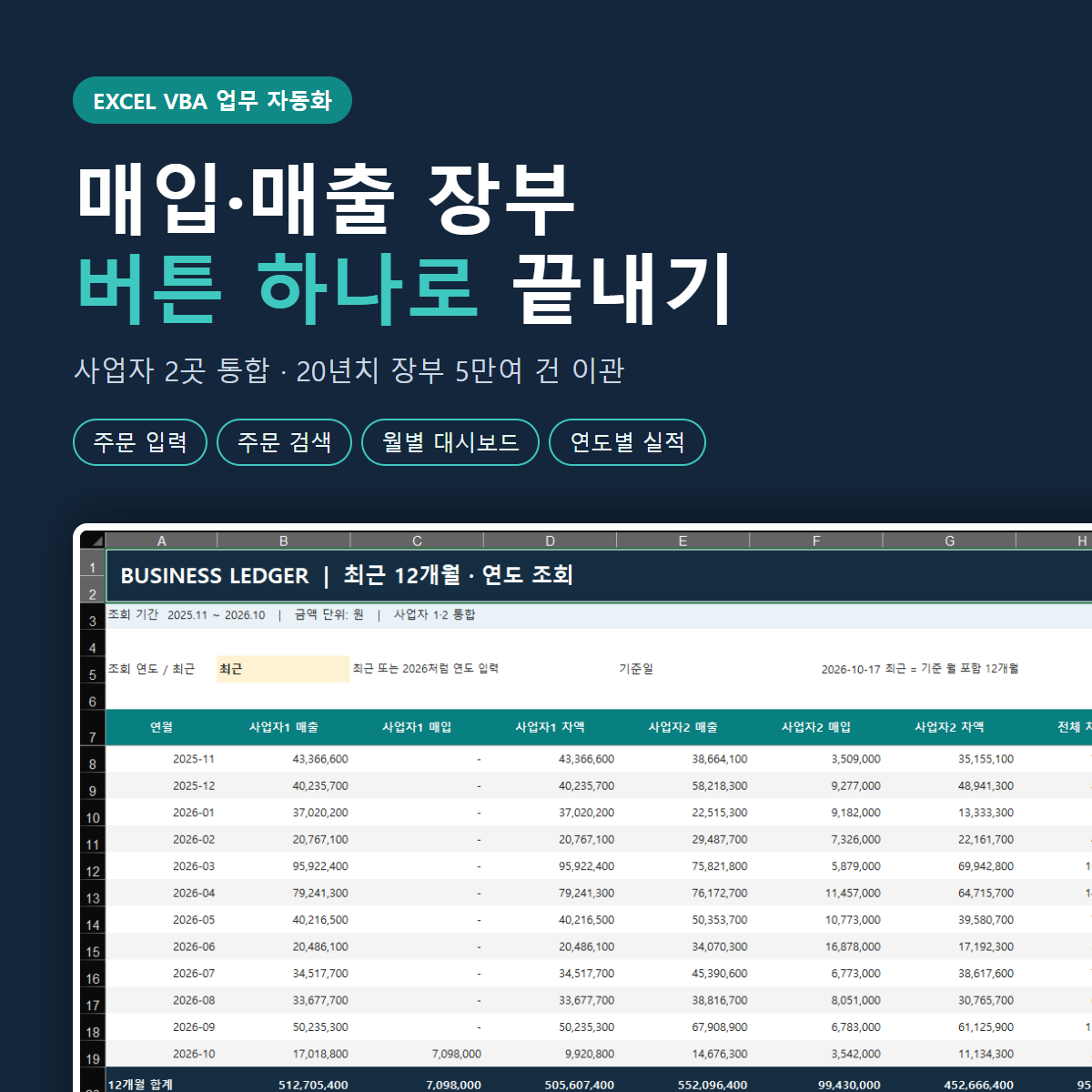 매입·매출 장부 자동화